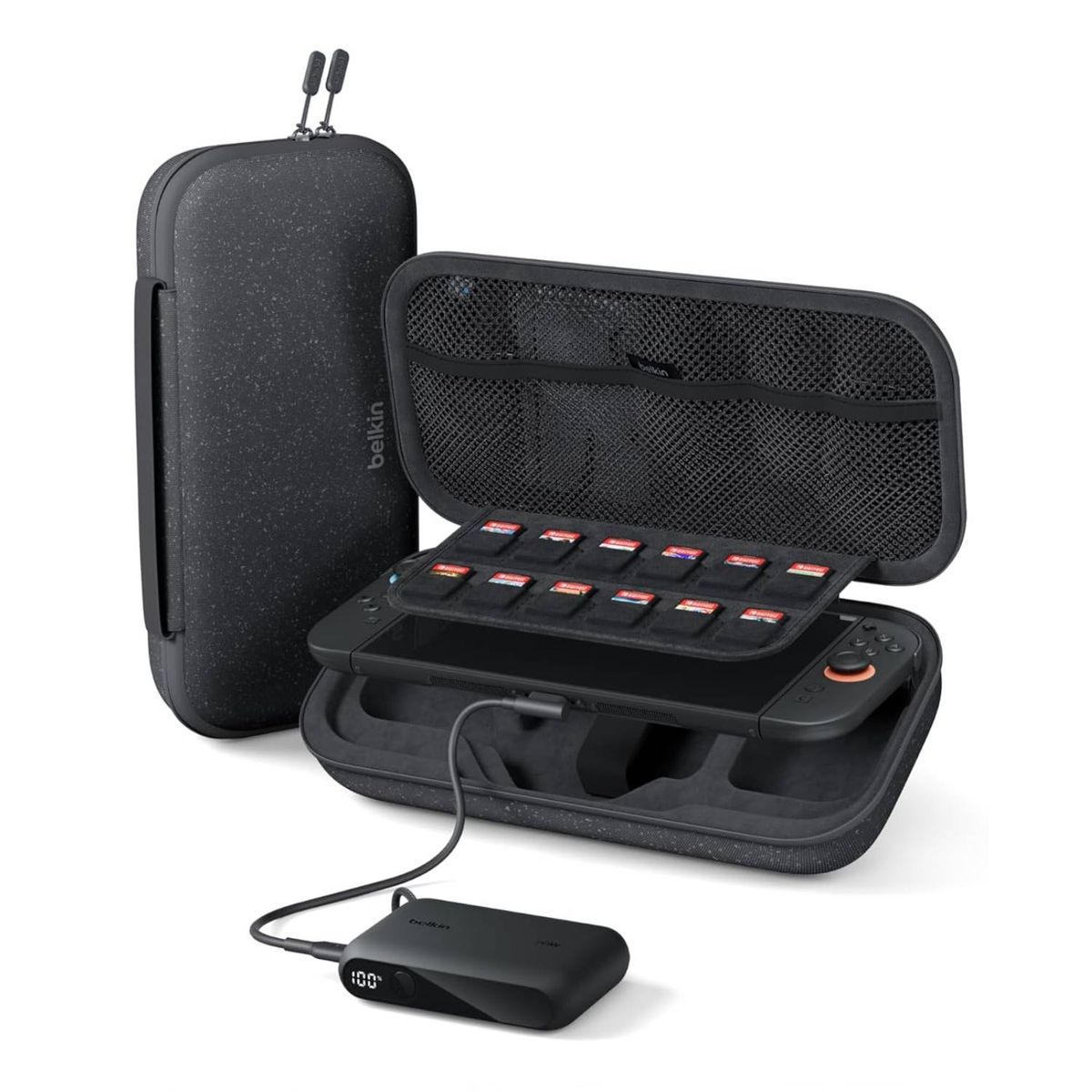 Official product image of the Belkin Charing Case for Nintendo Switch 2, with a plain white background.