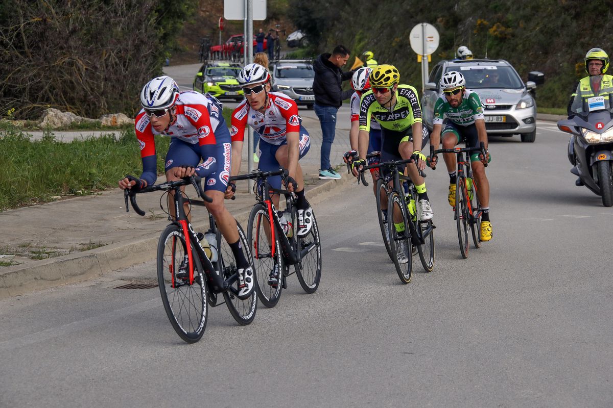The breakaway on stage 1 of Volta ao Algarve