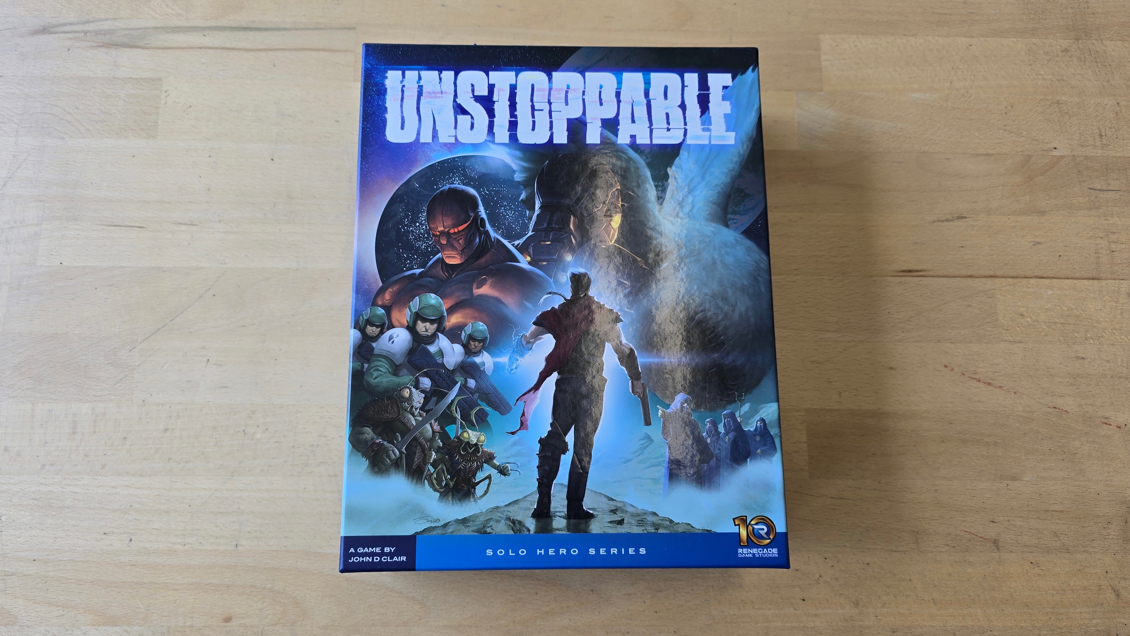 Unstoppable box on a plain background