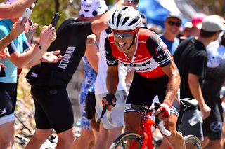 Richie Porte on his way to winning on Willunga Hill for the sixth time