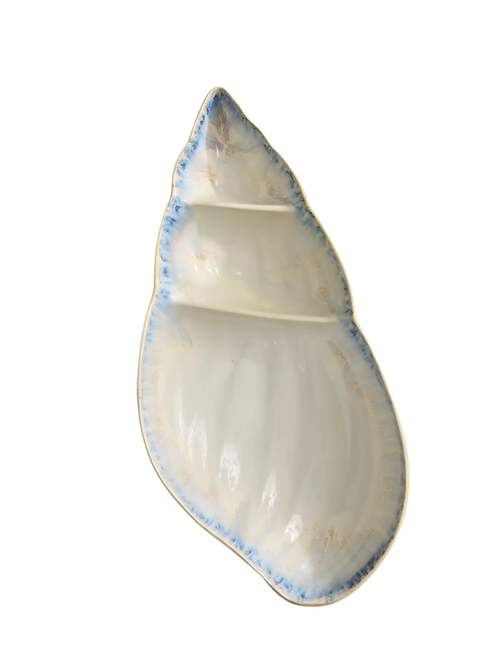 Spiral Shell Stoneware Serving Platter