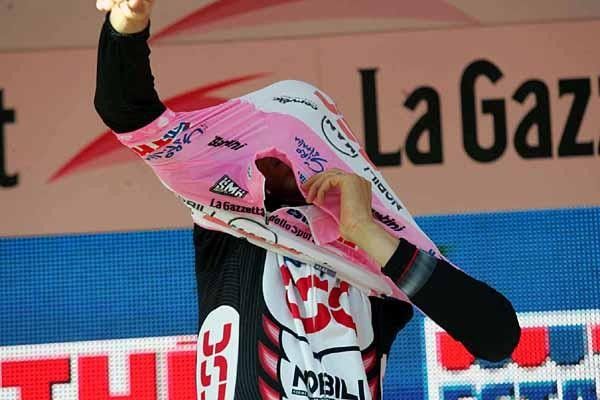 The maglia rosa was a little hard for Ivan Basso to get into...