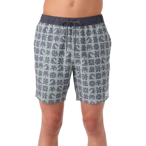 Hermosa Elastic Waist 17" Swim Trunks 