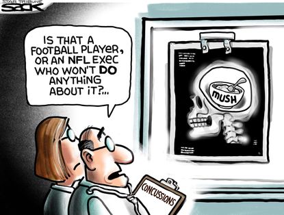 Editorial Cartoon U.S. NFL Concussions