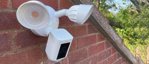 Ring Floodlight Cam Wired Plus installed