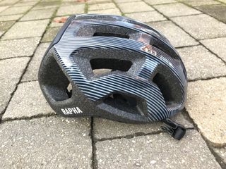 Image shows the Rapha + POC Ventral Lite helmet