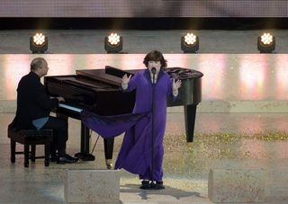 Susan Boyle performs during the 2014 Commonwealth Games Opening Ceremony at Celtic Park, Glasgow