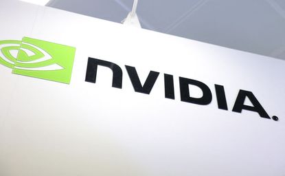 Nvidia logo is seen during Computex 2024 in Taipei on June 4, 2024.