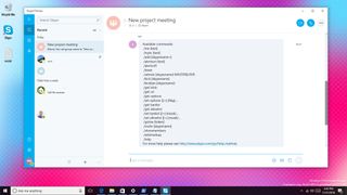 Commands skype chat Slack /