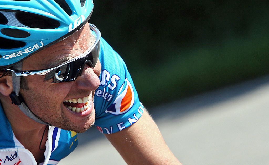 Strasbourg FRANCE Frances Walter Beneteau Bouygues TelecomFra rides during his brakeaway in the 1845 km first stage of the 93rd Tour de France cycling race from Strasbourg to Strasbourg 02 July 2006 AFP PHOTO FRANCK FIFE Photo credit should read FRANCK FIFEAFP via Getty Images