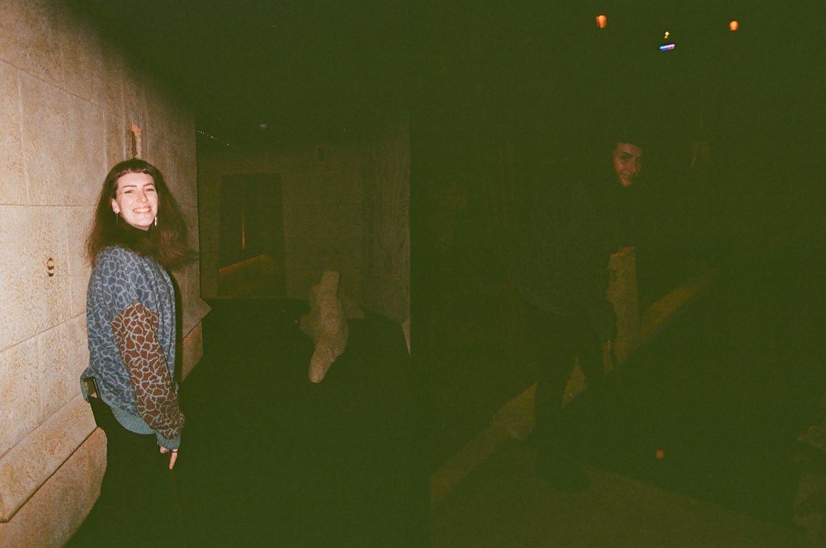 Two photos of a woman taken on a Kodak Ektar H35 Half Frame film camera
