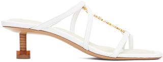 White Le Chouchou 'les Sandales Basses Pralu' Heeled Sandals