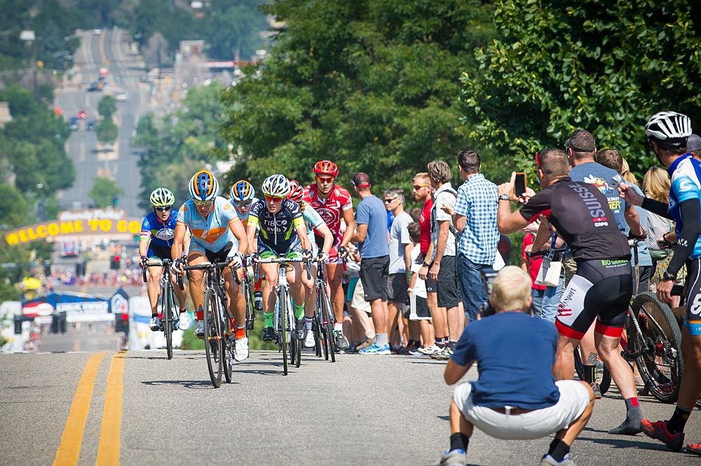 Julie Emmermen (The Amy D Foundation) leads up a group of riders after a split in teh field occured.
