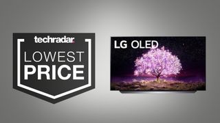 deals image: LG C1 OLED TV on grey background