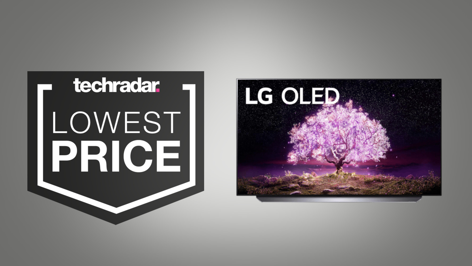 Offers image: LG C1 OLED TV on gray background