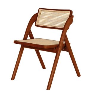 A rattan vintage style dining chair