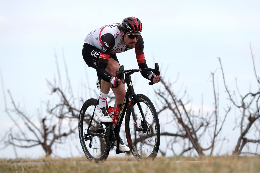 SAINTSAUVEURDEMONTAGUT FRANCE MARCH 10 Alexys Brunel of France and UAE Team Emirates competes during the 80th Paris Nice 2022 Stage 5 a 189km stage from SaintJustSaintRambert to SaintSauveurdeMontagut on ParisNice WorldTour March 10 2022 in SaintSauveurdeMontagut France Photo by Bas CzerwinskiGetty Images