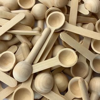 Wooden spoons for a hot chocolate station