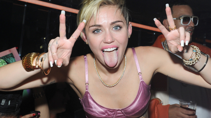 Miley Cyrus attends Miley Cyrus' Official Album Release Party for "Bangerz" at The General on October 8, 2013 in New York City.