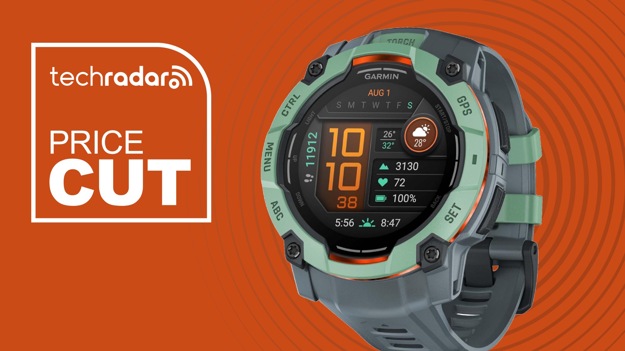 Garmin Instinct 3 on TechRadar deals banner