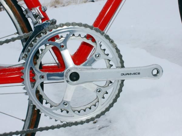 Shimano's Dura-Ace crankarms once wore a spartan, blocky form.