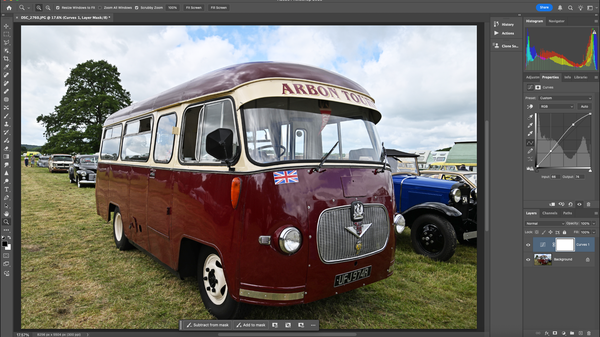 Find a start image and apply an S-curve