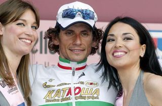 Filippo Pozzato (Katusha) looking a little weary on the podium