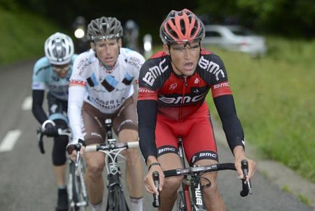 Greg Van Avermaet (BMC) leads a late break
