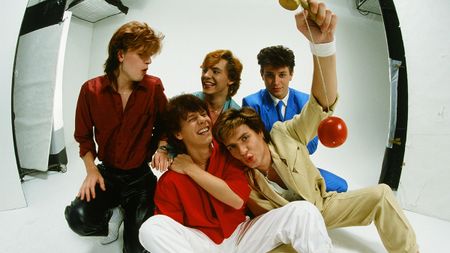 (MANDATORY CREDIT Koh Hasebe/Shinko Music/Getty Images) Duran Duran at photo studio in Tokyo, May 2, 1982. (Photo by Koh Hasebe/Shinko Music/Getty Images)