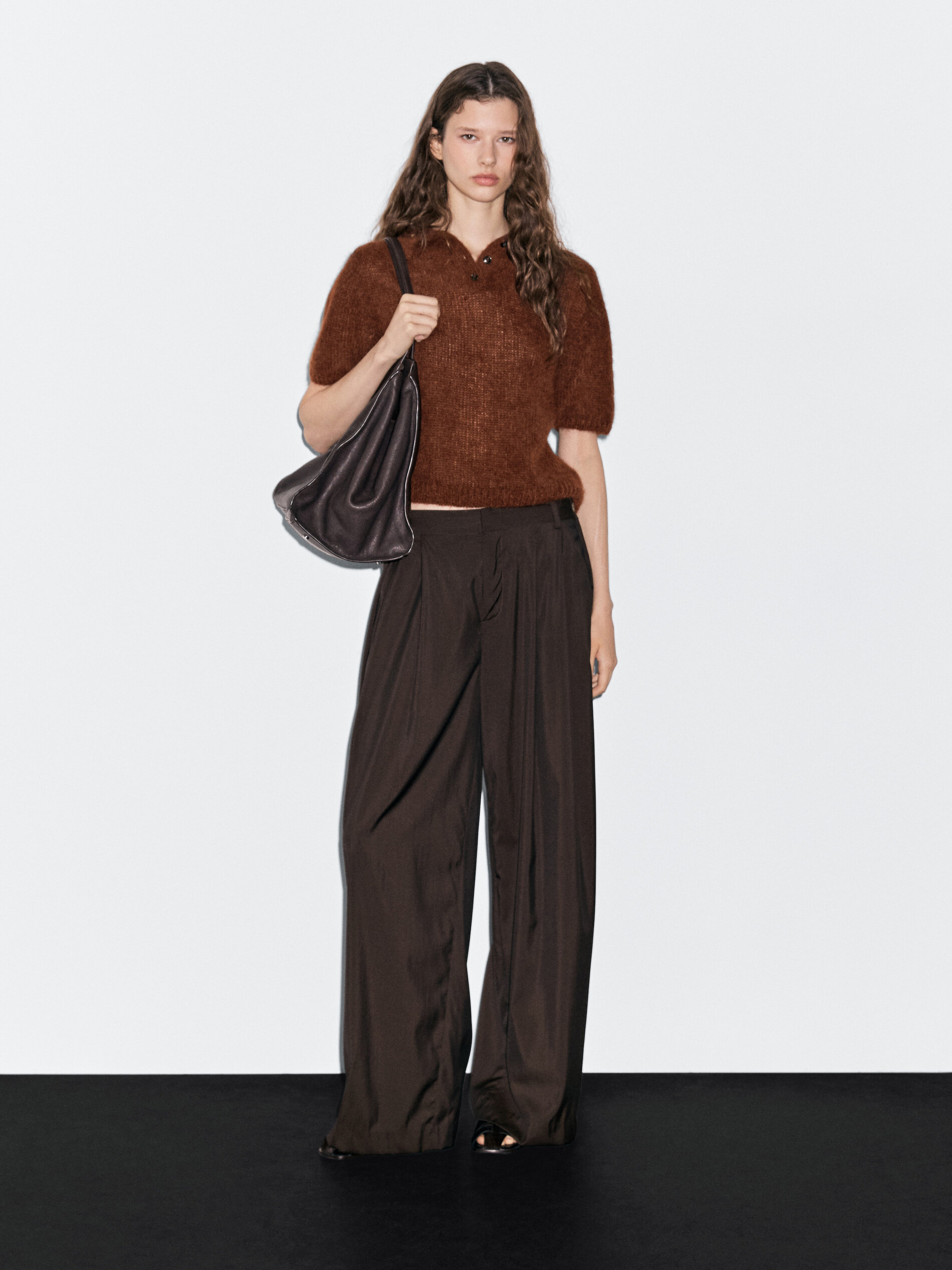 Alpaca Blend Knit Polo Jumper