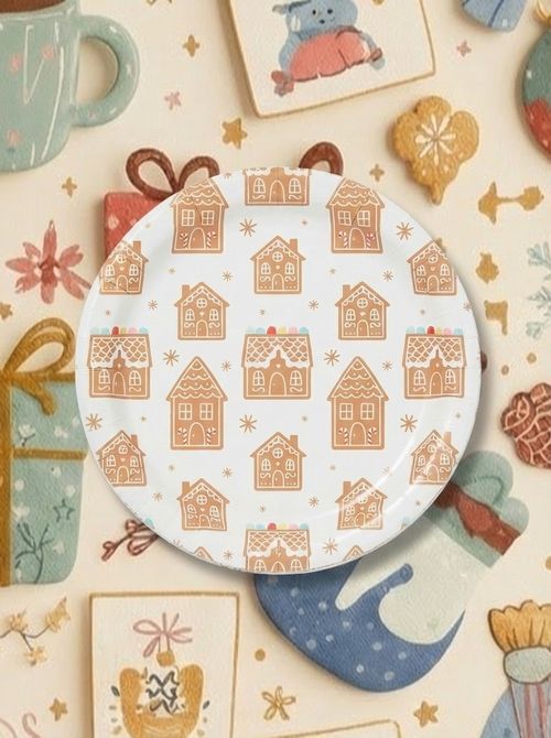 Spritz Christmas Gingerbread Plates