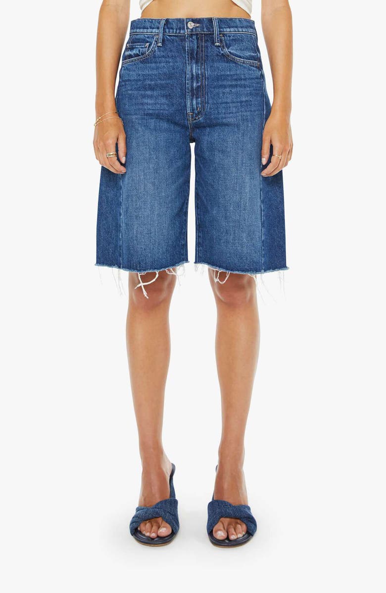 The Half-Pipe Frayed High Waist Bermuda Shorts