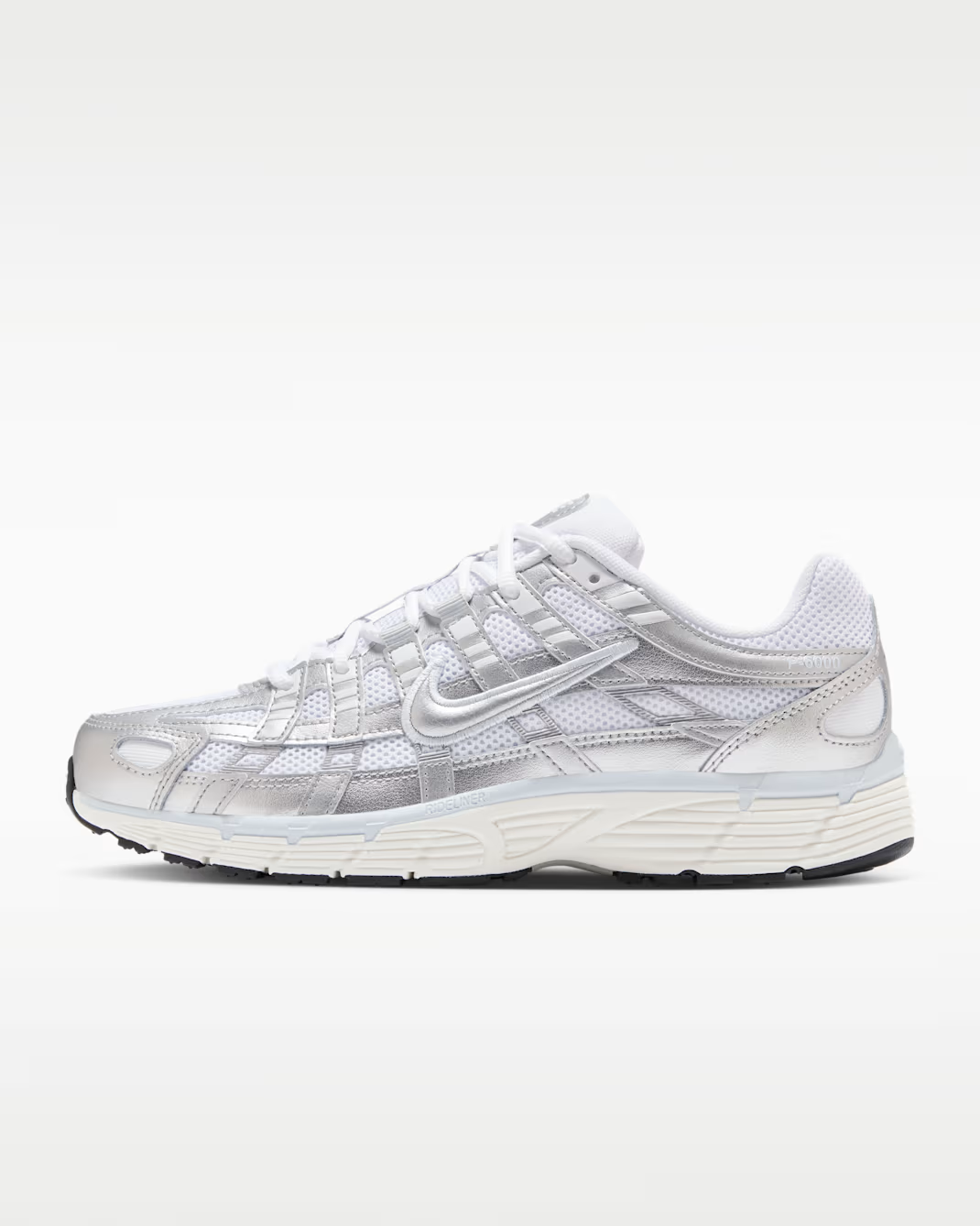 Nike P-6000 Women's Shoes - White/blue Tint/sail/metallic Silver - Size 5