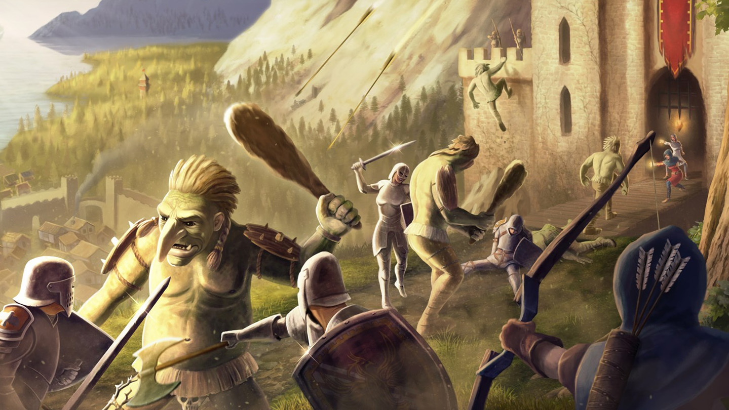 Wurm Online art of players fighting trolls