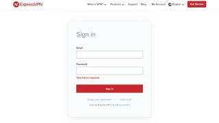 ExpressVPN sign in