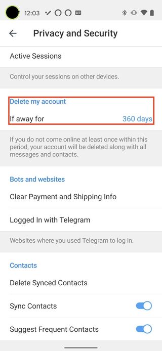 How To Self Destruct Telegram Step 4