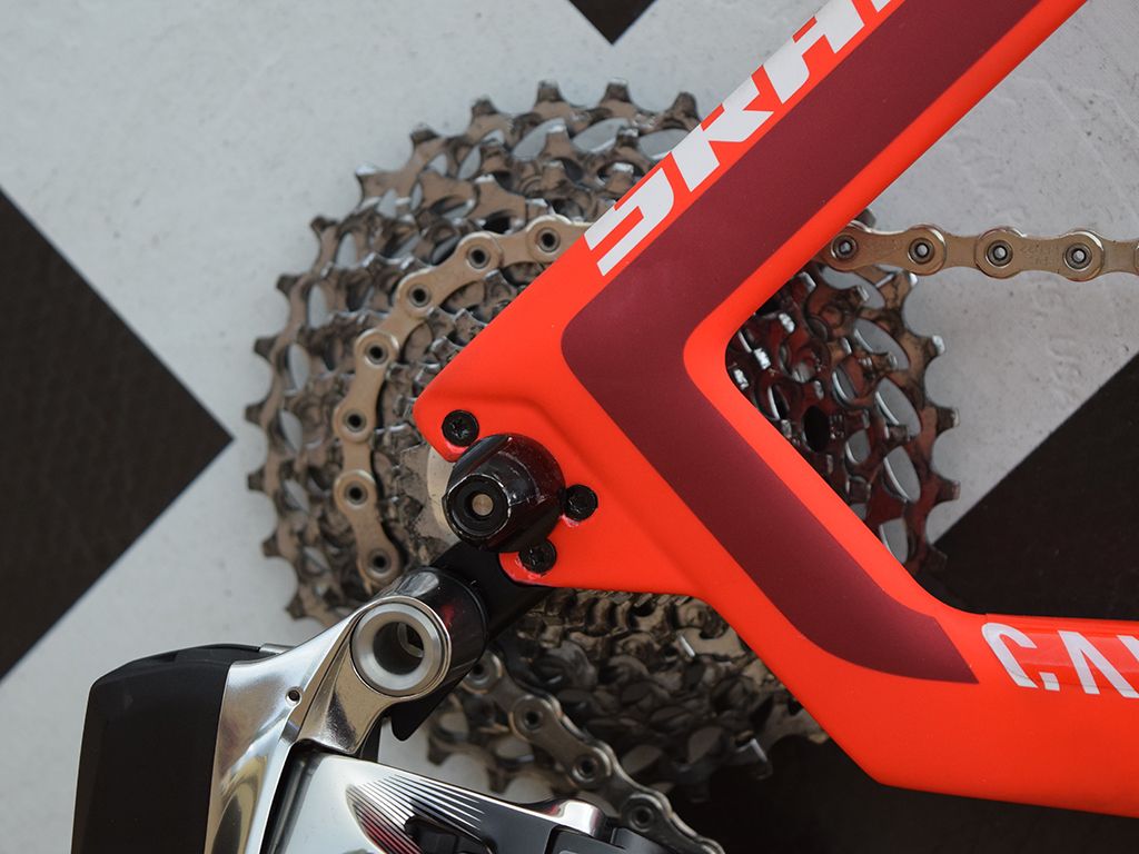 A closer look at the rear wheel dropouts