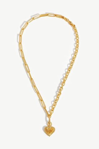 Ridge Heart Axiom Chain Necklace