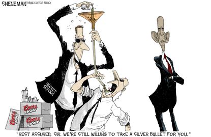 Political cartoon U.S. secret service