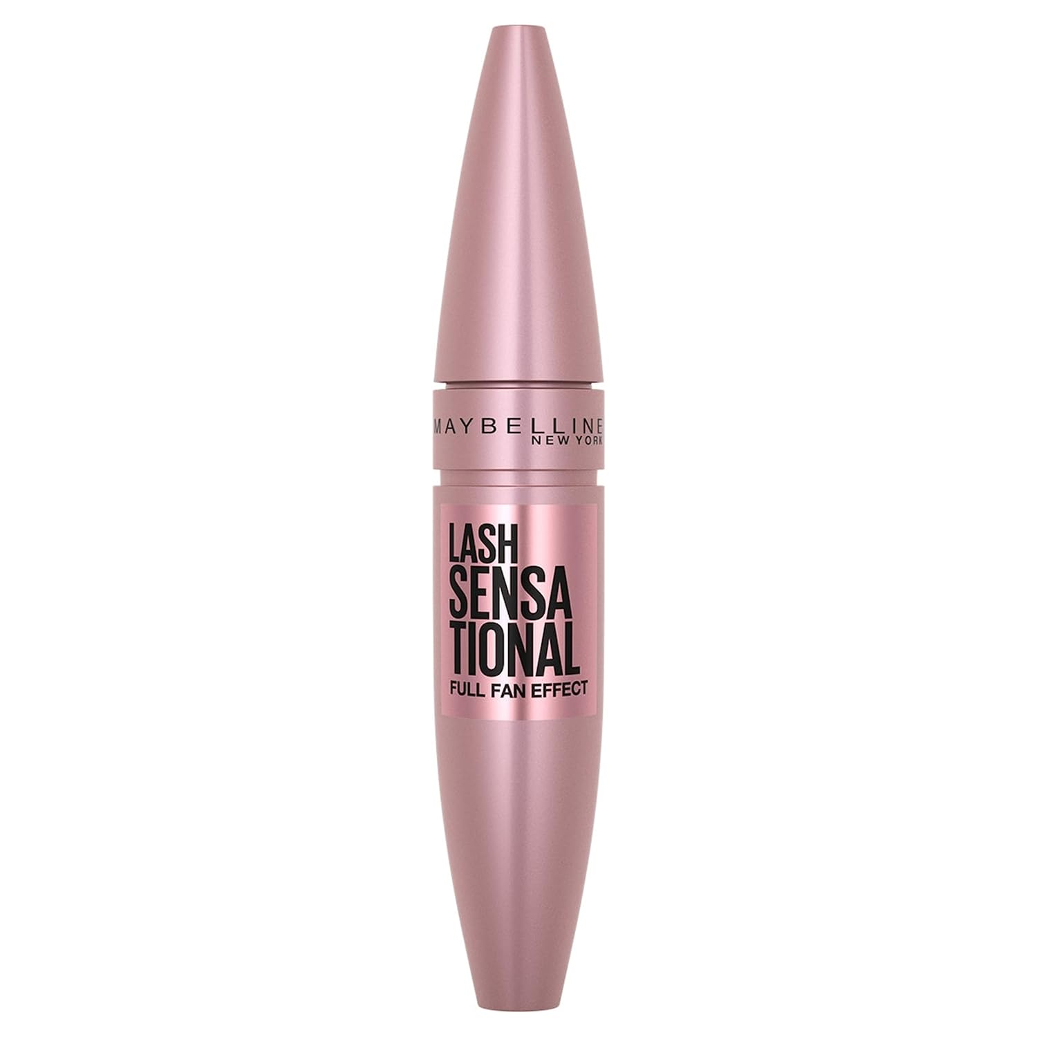 MAYBELLINE, Maybelline Lash Sensational Washable Mascara, Lengthening and Volumizing for a Full Fan Effect, Blackest Black, 1 Count