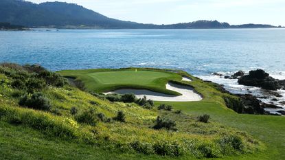 The par-3 7th hole at Pebble Beach