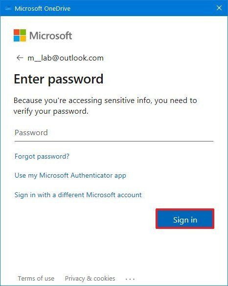 How to set up OneDrive Personal Vault storage on Windows 10 | Windows ...