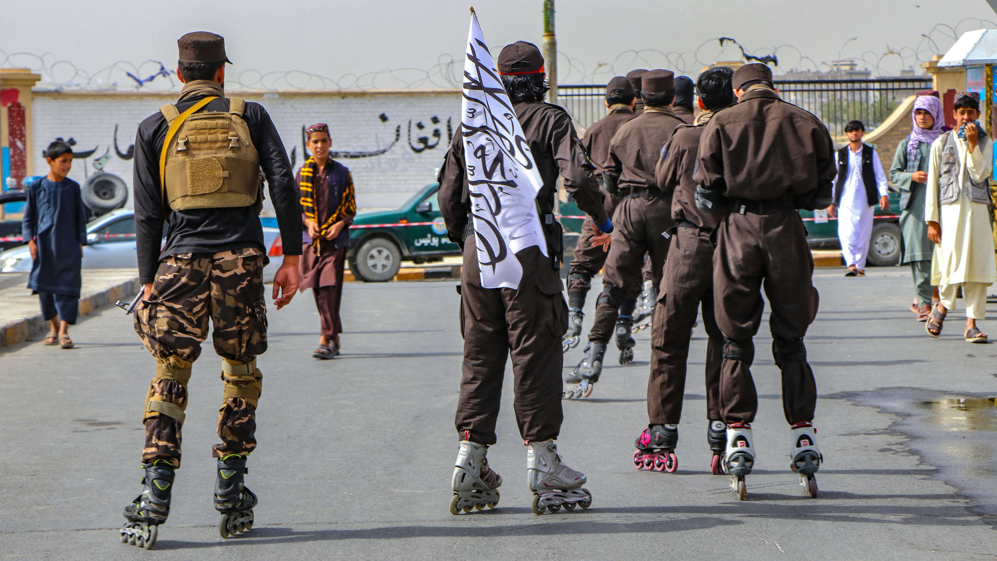 Taliban security personnel