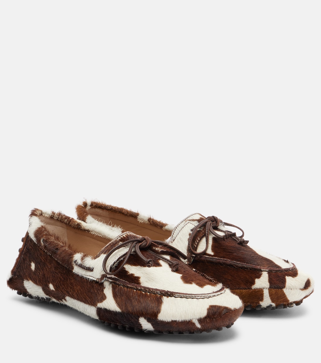 Printed Calf Hair Driving Shoes