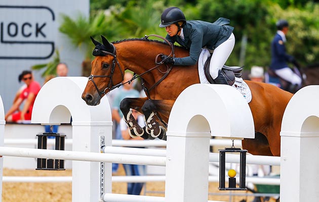 Madden Elizabeth (USA) riding Coach