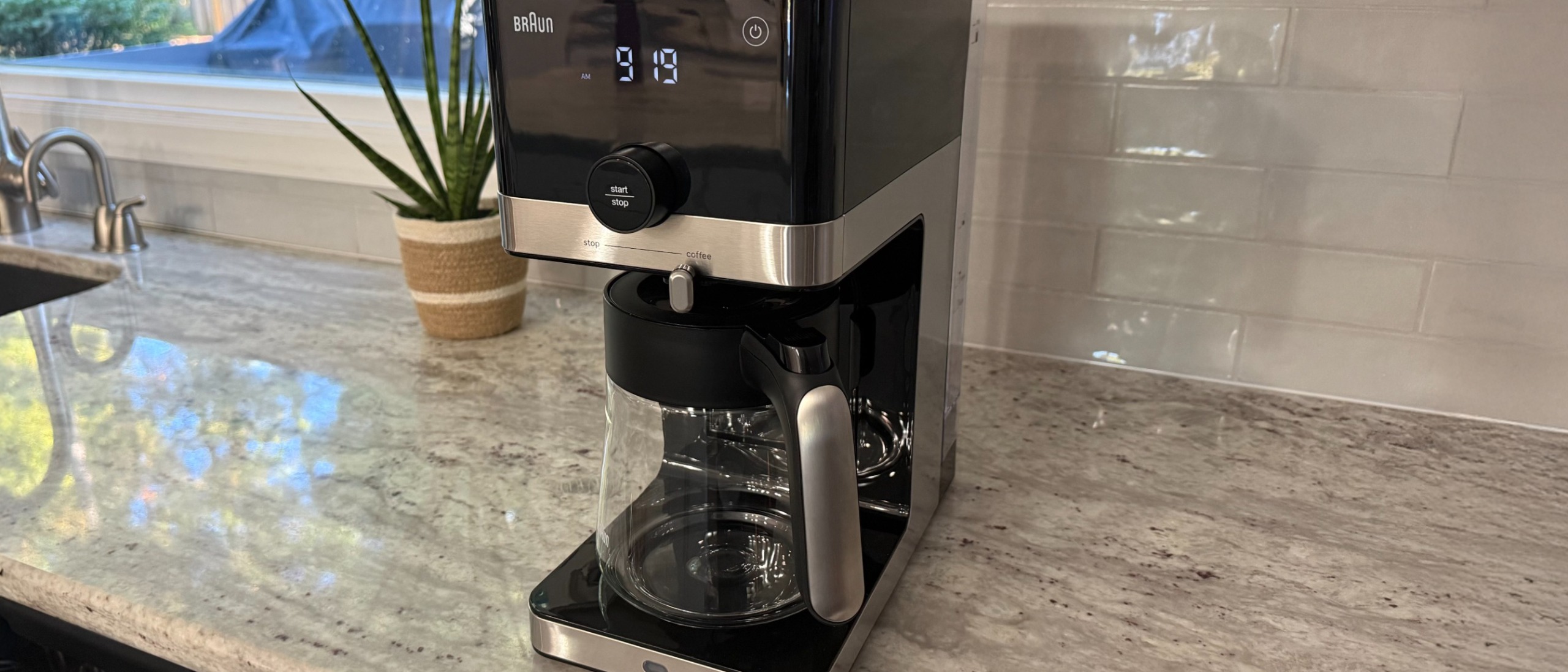 Braun OptiBrew coffee maker on kitchen counter