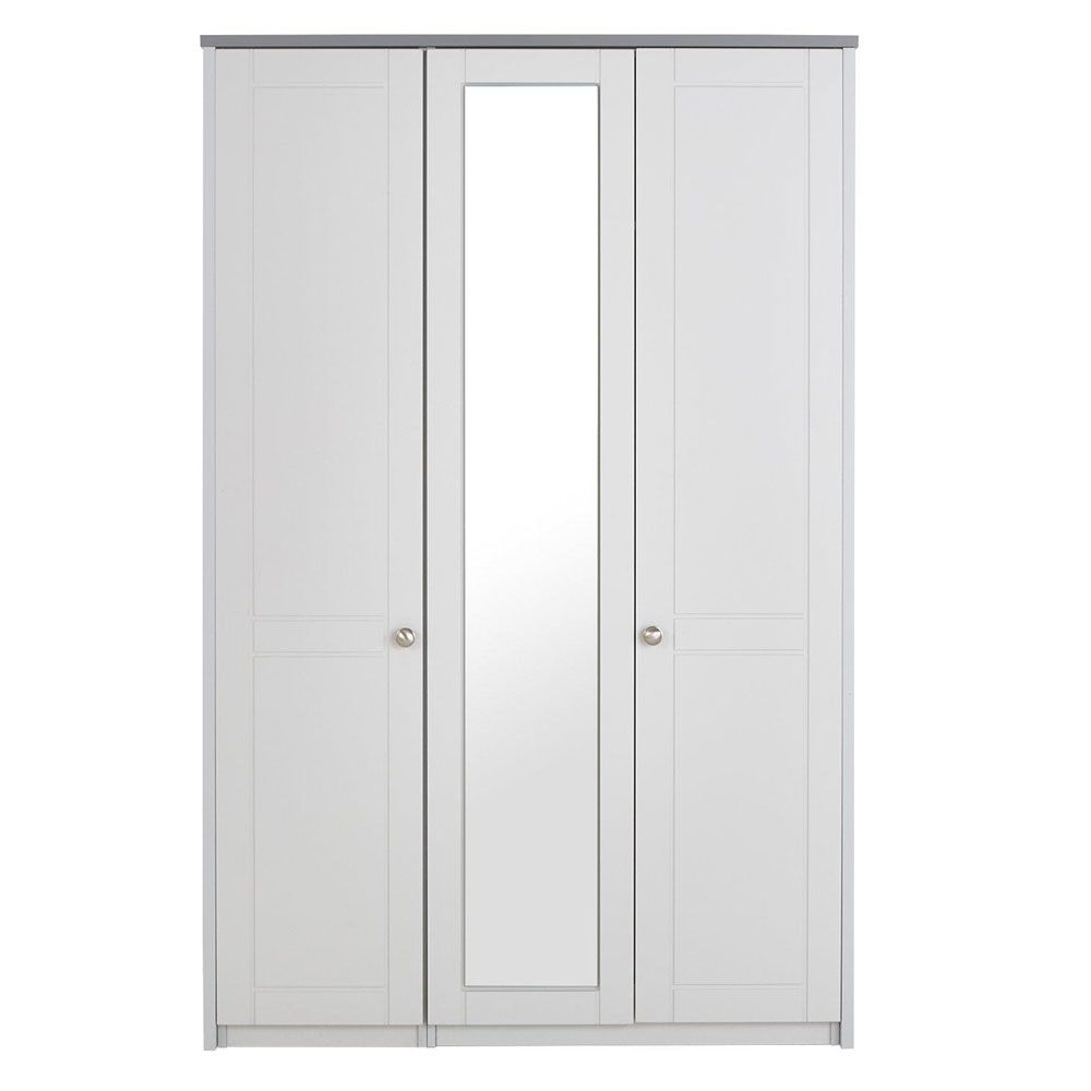 белый шкаф с белым фоном и зеркалом