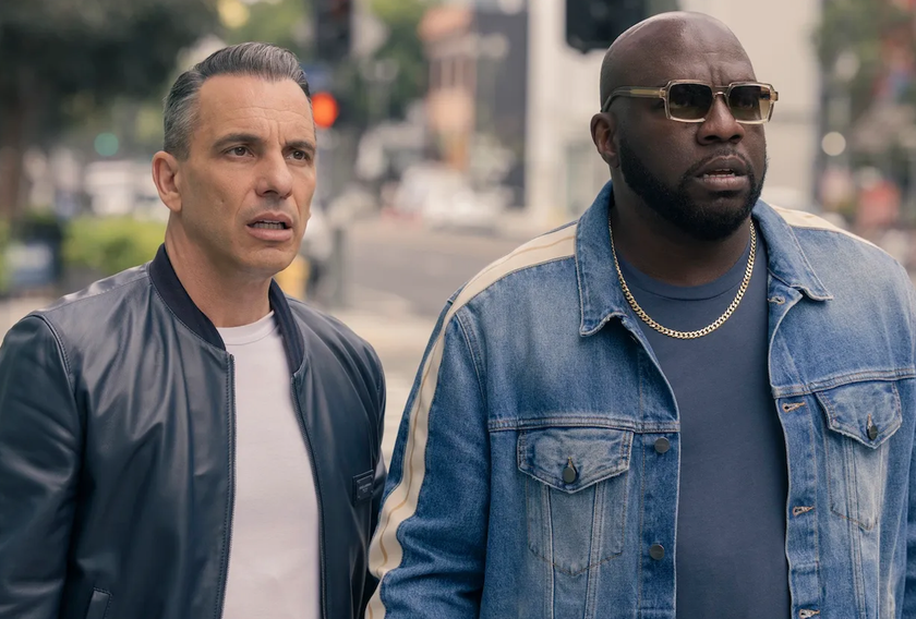 &quot;Bookie&quot; returns for season 2 with Sebastian Maniscalco as Danny (left) and Omar Dorsey as Ray