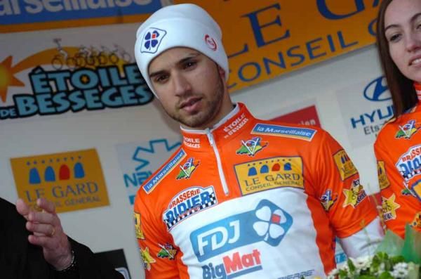 Nacer Bouhanni (FDJ - Big Mat) in the leader's jersey