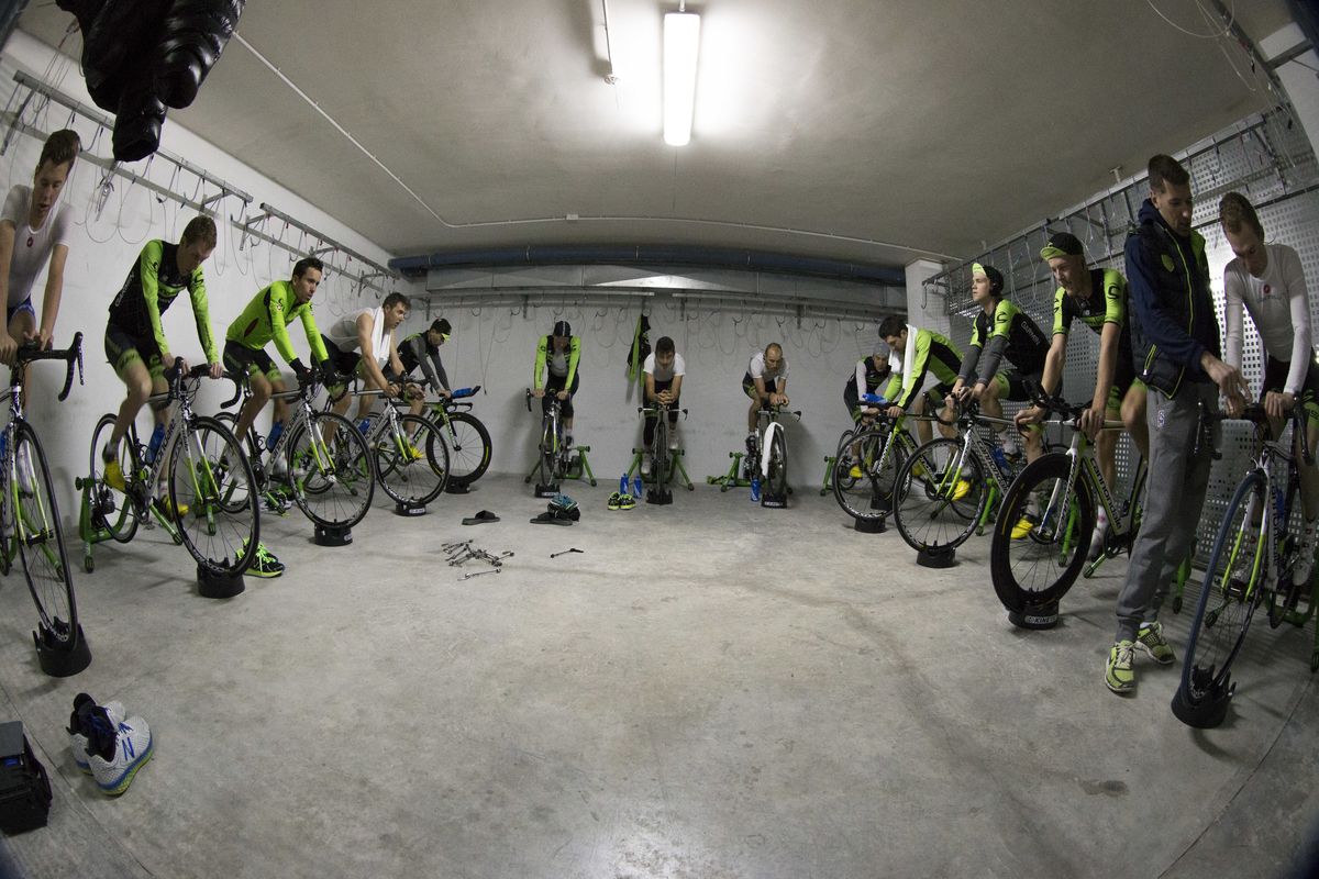 Turbo trainer time for Cannondale-Garmin